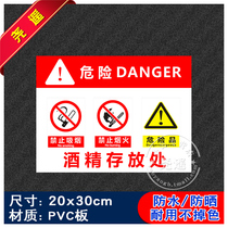 Alcohol storage location warning sign fire safety sign warning sign electricity workshop factory logo sticker construction site sign warning sign no fireworks dangerous equipment sign sign