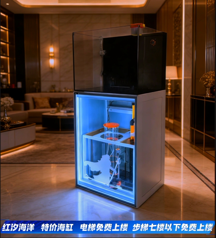 Red Tide Ocean 60X50 High-End Marine Tank Coral Angelfish Fish Tank Ultra-Clear Glass Decorative Panel