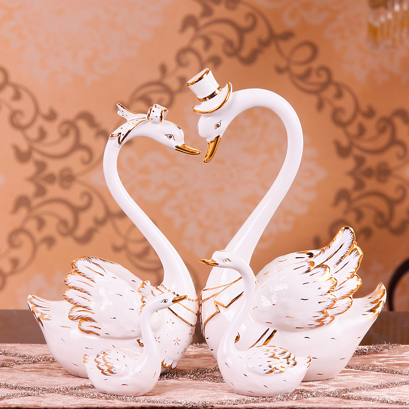 Imperial jewelry creative wedding gift to girlfriend practical ornament wine cabinet living room swan home decorations new wedding gifts