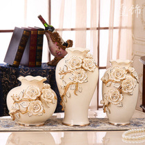 European-style ceramic floor living room creative flower arrangement home decoration soft dress dry flower vase floral decoration