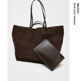 Небольшая дизайнерская пляжная вместительная и большая сумка на одно плечо для отдыха