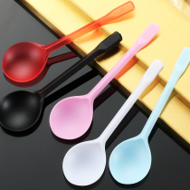 Disposable spoon individually wrapped plastic soup spoon dessert spoon packed takeaway rice spoon spoon spoon spoon long handle thickened