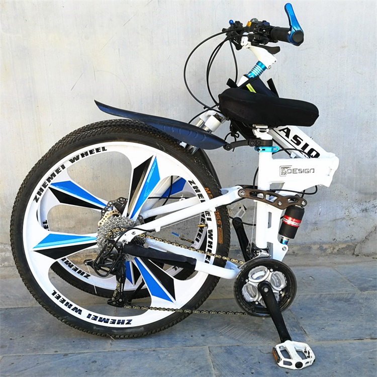 Adult male and female students net red folding hiking bike small light to go to work and exercise variable-speed bike