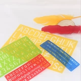 Цифровой шаблон с буквами, универсальный комплект из мягкой резины, английский, 4 предмета