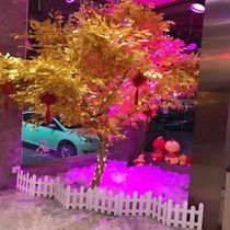 Simulation Golden Banyan Tree golden tree fake gold tree simulation Golden wishing tree Hall shopping mall New Year red envelope tree