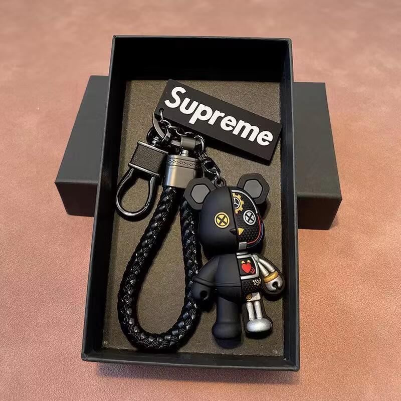 Mechanical Bear Personalized Car Keychain Cute Cartoon Doll High-End Couple Keychain Bag Pendant Trendy Brand Gift