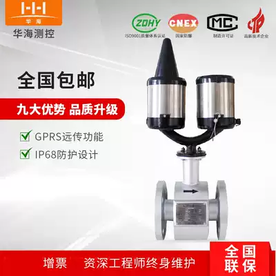 HHS-water meter electromagnetic flowmeter IP68 waterproof grade diving meter battery-powered GPRS remote transmission