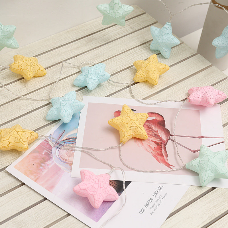 Led star Christmas lights flashing romantic girl's heart room decoration arrangement lights string full of stars