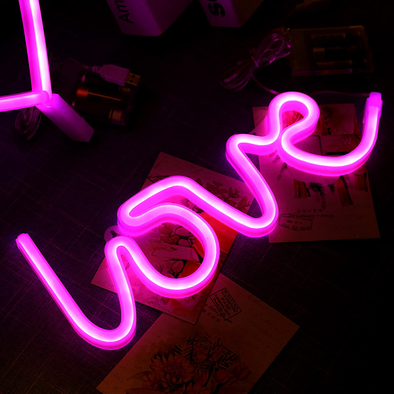 LED color light ins Girl heart bedroom romantic decoration projection light Proposal confession love love decorative light