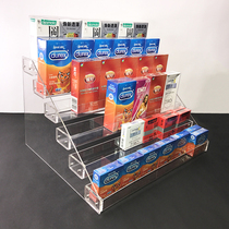 Hospital pharmacy Clinic pharmacy drug rack placement in front of the cashier Family planning supplies Condom sleeve display rack storage rack