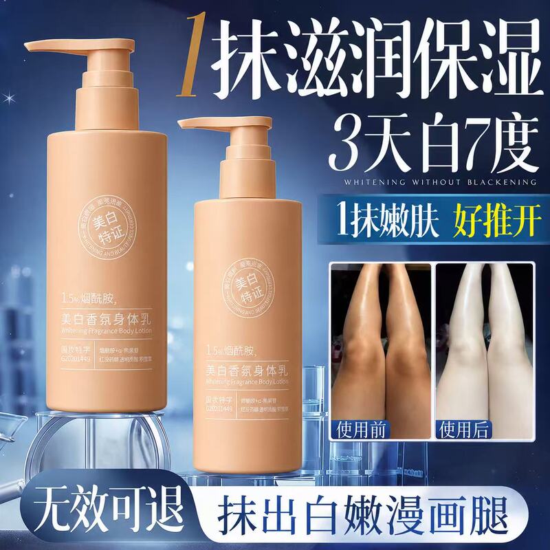 Whitening Body Lotion with Niacinamide, Long-Lasting Fragrance, Moisturizing and Hydrating Magic Product, Nourishing Skin Lotion for Autumn and Winter, Official Genuine Product for Women