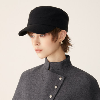 British Style Woolen Equestrian Hat, Solid Color, Versatile, Vintage, High-End Feel, Sailor Hat, Knight Hat, Women's 2026 Autumn and Winter New Style