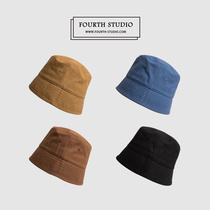 Japanese minority narrow eaves fishermans hat female designer Street hipster black basin hat Harajuku linen bucket hat male