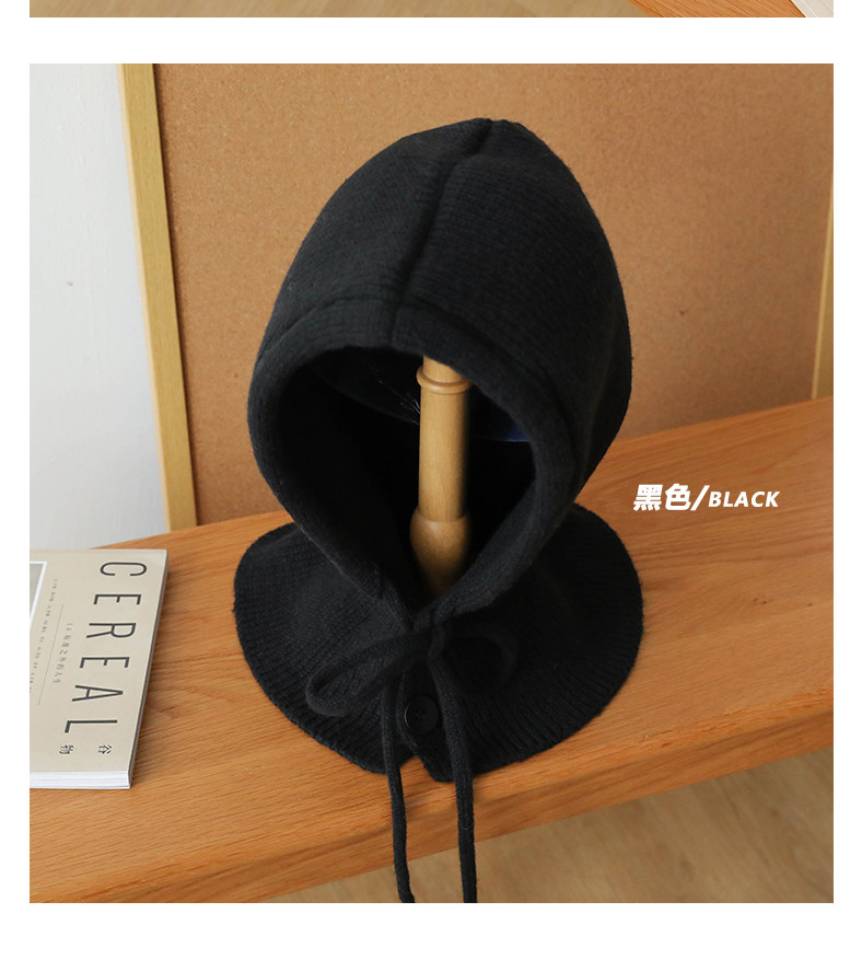 Трикотажная удерживающая тепло накидка, шарф, защита для ушей 