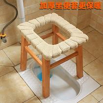 Toilet toilet household old man mobile pregnant woman toilet Female squat pit change patient indoor solid wood toilet chair New
