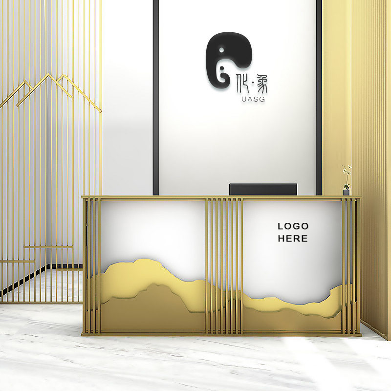 Chinese style cashier's front desk minimalist modern day style bar table catering shop Commercial small counter corner reception desk