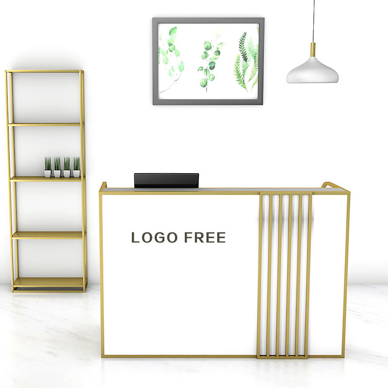 Nordic Cashier Silver Counter Brief Modern Milk Tea Shop Bar Mealshop Front Desk Clothing Shop Counter Beauty Salon Reception Desk