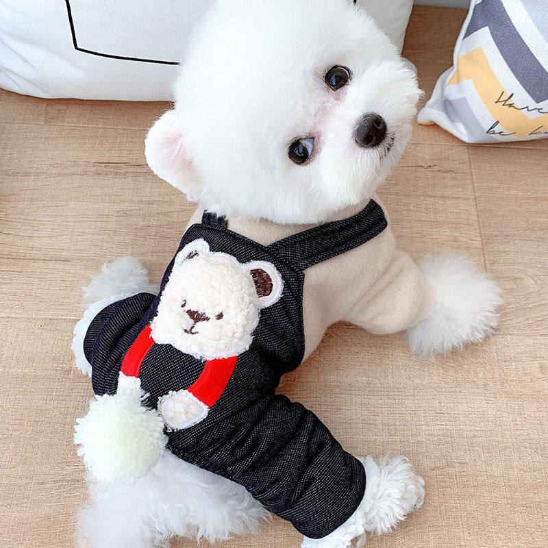 Hugging Bear thickening Pet Teddy Puppy Bomi Chenery Bear Clothing Small Dog