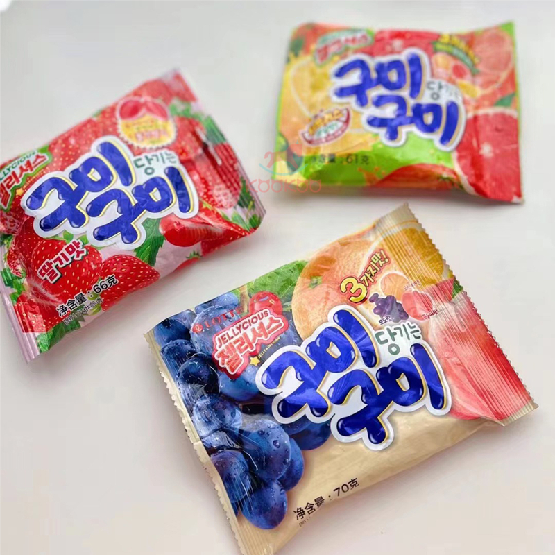 Lotte Fruits Taste Soft Sugar Children Casual Snacks Candy Q Bounty Fruity Fruit Styling Candy