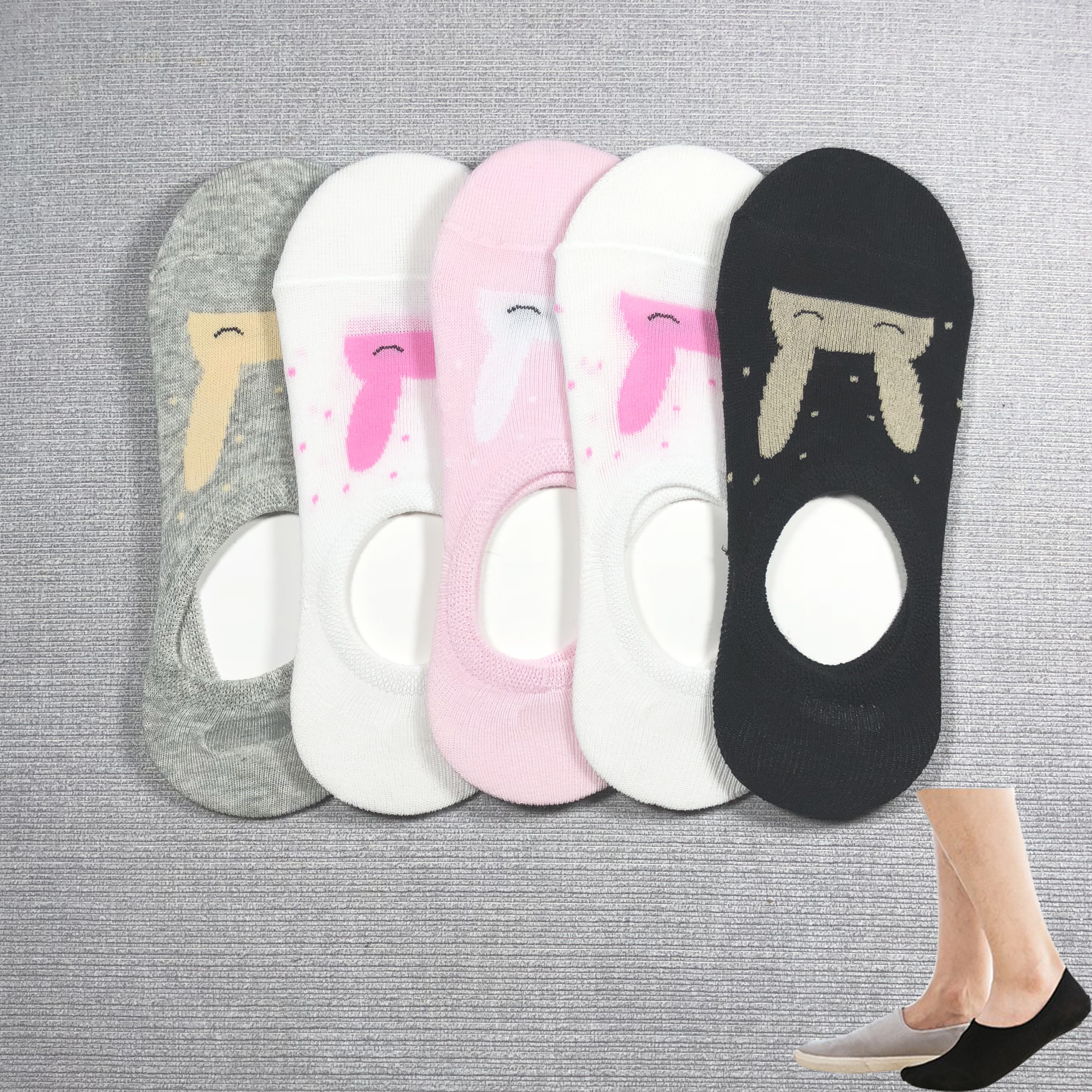 5 đôi tất nam mùa hè vớ cotton màu rắn phần mỏng cotton nam vớ mùa thu và mùa đông thấp để giúp trượt ống khử mùi ngắn bán buôn - Vớ nam tất cao cổ nam