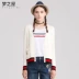 Mzw dream house Women 2019 mùa xuân mới thêu áo len ngắn áo len áo len M13248 - Cardigan áo len  Cardigan