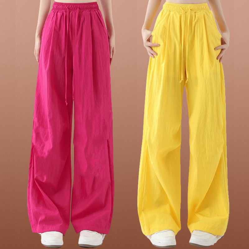 Summer New Style Sports Pants, Quick-Drying, Thin, Casual, High-Waisted, Loose Straight-Leg Pants, Fashionable Fitness and Square Dance Pants Summer New Style Sports Pants, Quick-Drying, Thin, Casual, High-Waisted, Loose Straight-Leg Pants, Fashionable Fitness and Square Dance Pants
