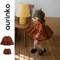 Girls clothes autumn and winter suits cute baby Foreign style two-piece children autumn clothes fashionable girls childrens clothing Academy style