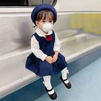 Рубашка, юбка, галстук-бабочка, шапка