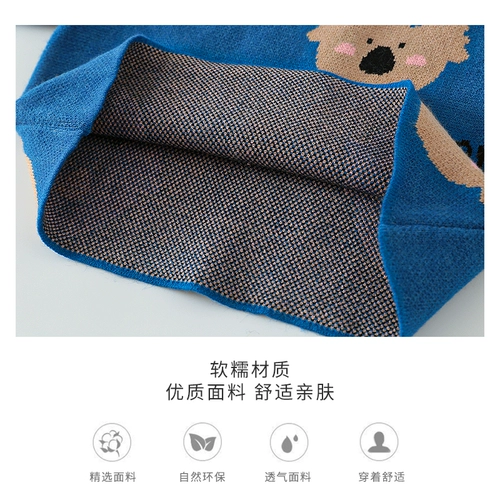 Весенний детский трикотажный демисезонный осенний комплект, детская одежда, в западном стиле