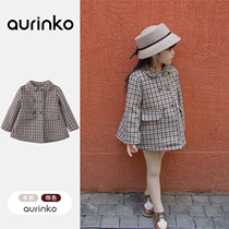 Childrens coat Korean style childrens clothing girls woolen woolen woolen velvet style jacket warm clothes childrens winter clothing