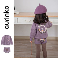 Сиреневый кролик, кардиган, шорты, комплект