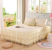 Hàn Quốc ren ren giường váy bedspread Simmons mảnh rắn đơn hoặc kép 120 * 150 * 180 * 200 bìa - Váy Petti