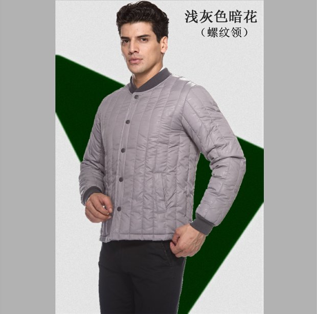 Áo lót cotton nam dài tay Mặc áo khoác mùa đông mặc mùa đông Phiên bản bố của áo khoác mỏng nhà ấm áp với bộ đồ cotton mới áo da lộn nam