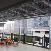 Henan Zhengzhou solar power system grid-connected villa top floor does not violate the construction of glass sun room shed 10kw