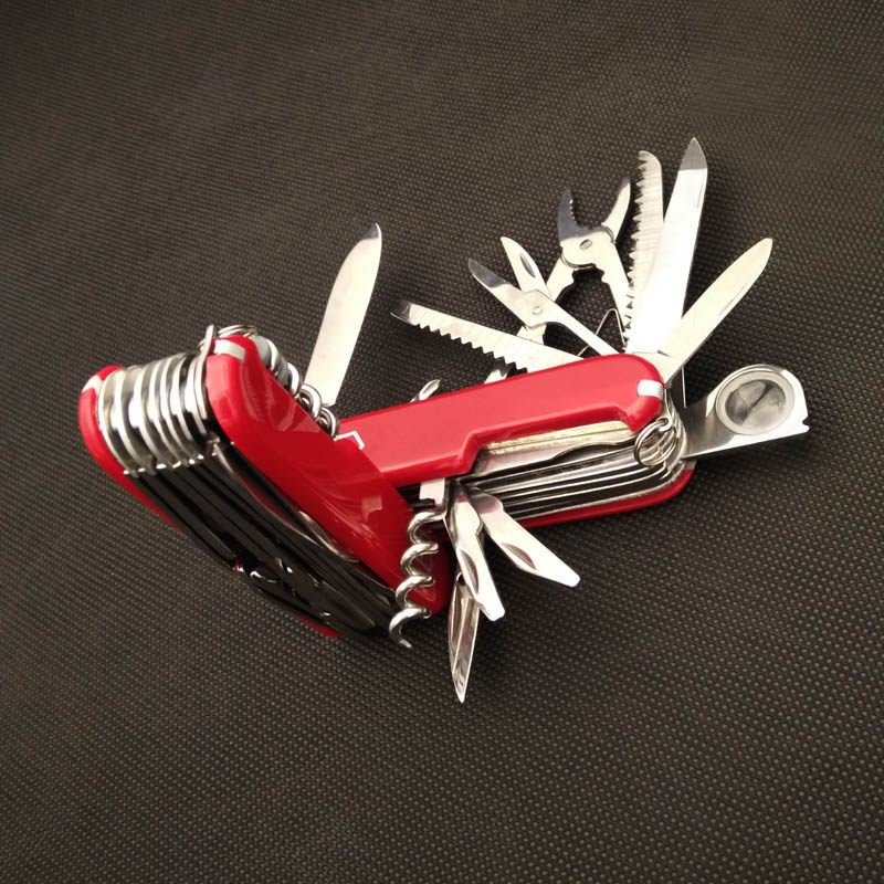 Multi - functional Swiss soldier knife outdoor 91mm Chinese officers folded portable knife with carriage gifts