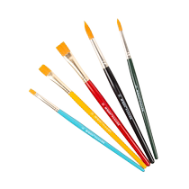 Morning light stationery nylon oil paint brush student painting round flat head acrylic gouache watercolor brush art student brush