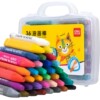 Deli/Deli Stationery Oil Pastels 12/18/24/36 Colors Triangular Stick Crayons for Elementary School Students and Kindergarten Drawing Pens