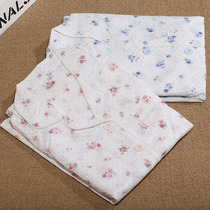 Womens pure cotton spring and summer thin cool floral pajamas home clothes living clothes long sleeve set