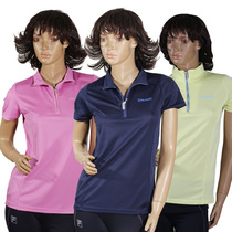 Foreign trade day single female half zipper quick-drying breathable sports short sleeve T-shirt golf running fitness half sleeve shirt