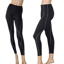 Foreign trade single womens thin high elastic quick-drying tights compression pants fitness yoga running base long 9-point pants