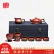 Chính hãng Yi Purple Clay Pot Handmade Dahongpao Lotus Pond Moonlight Ếch Ấm trà Bộ ấm trà Kung Fu Bộ - Trà sứ