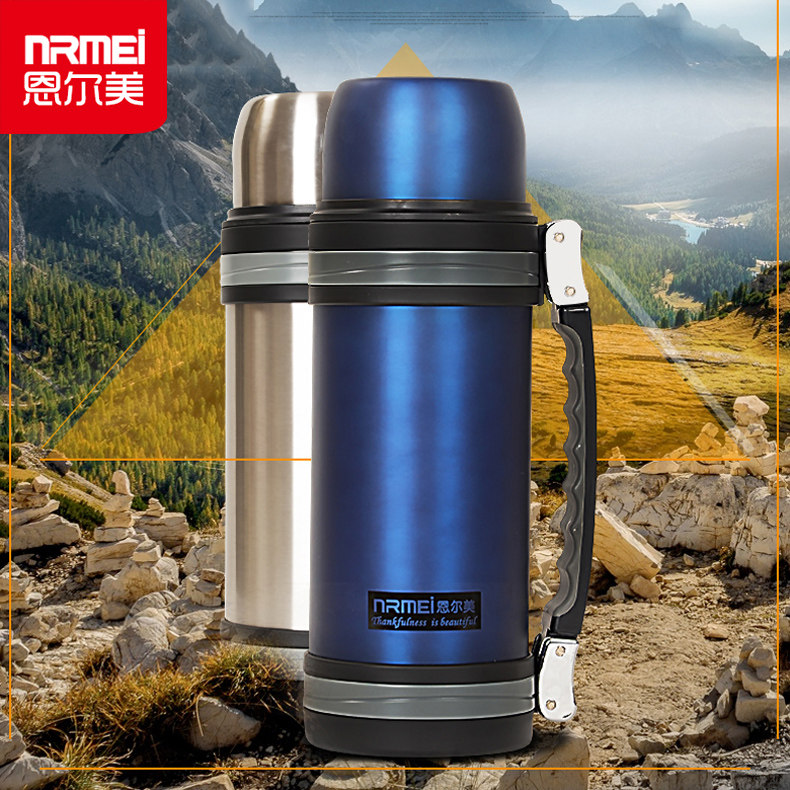 Insulation pot office high-end large-capacity insulation cup stainless steel travel car portable thermos bottle car water bottle