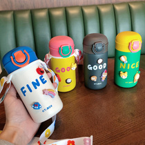  Japanese 3o4 stainless steel thermos cup female student personality simple creative cartoon water cup Forest portable small cup