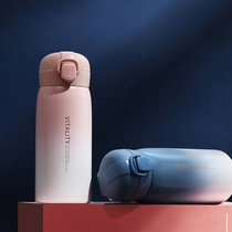  Thermos cup gradient color Korean girls portable bullet cute starry sky creative water cup personality 3o4 stainless steel