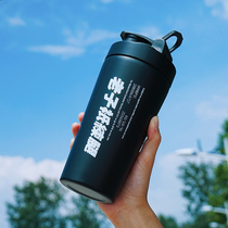  316 stainless steel thermos portable large capacity water cup Female student outdoor sports kettle shaker Simple men