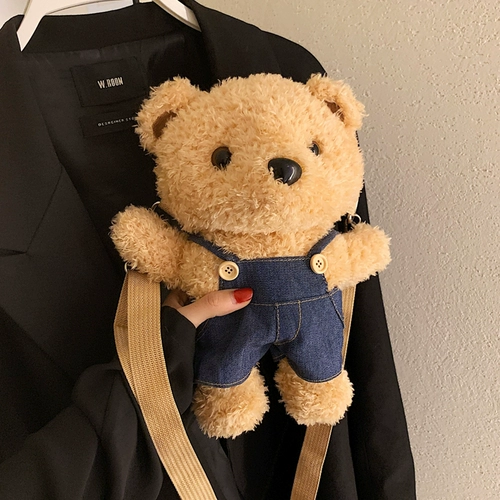 Мультяшная милая плюшевая сумка через плечо, сумка на одно плечо, сумка для телефона, кукла, с медвежатами, популярно в интернете, подарок на день рождения