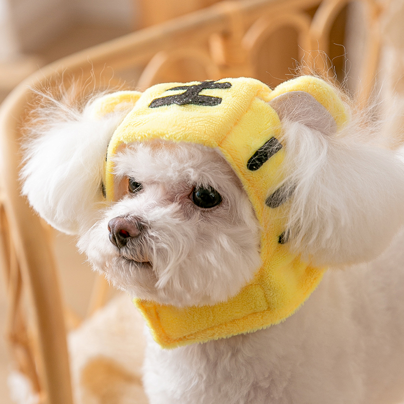 Small pooch cute hat not dropping small canine teddy Bears Kumami Snow Narejokha pet headgear winter-Taobao