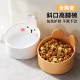 Кошачья чаша керамическая кошачья продукт для кошачья чаша для собачья миска кошка корм для защиты шейки матки