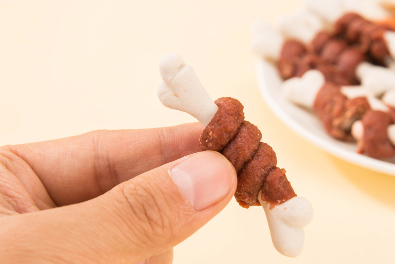 Chó mole dính xương cắn chó con đào tạo thưởng thịt dải thịt gà khô Teddy gấu vàng lông thú cưng - Đồ ăn vặt cho chó thuc an cho chó