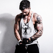 thể dục đào tạo cơ vest nam loose-fitting từ sling bodybuilding nam sắt tay bông thở mỏng giản dị